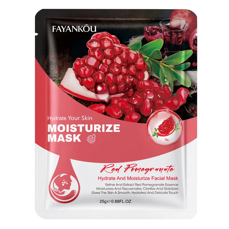 Fruit Facial Sheet Masks — 10pcs Moisturising & Brightening