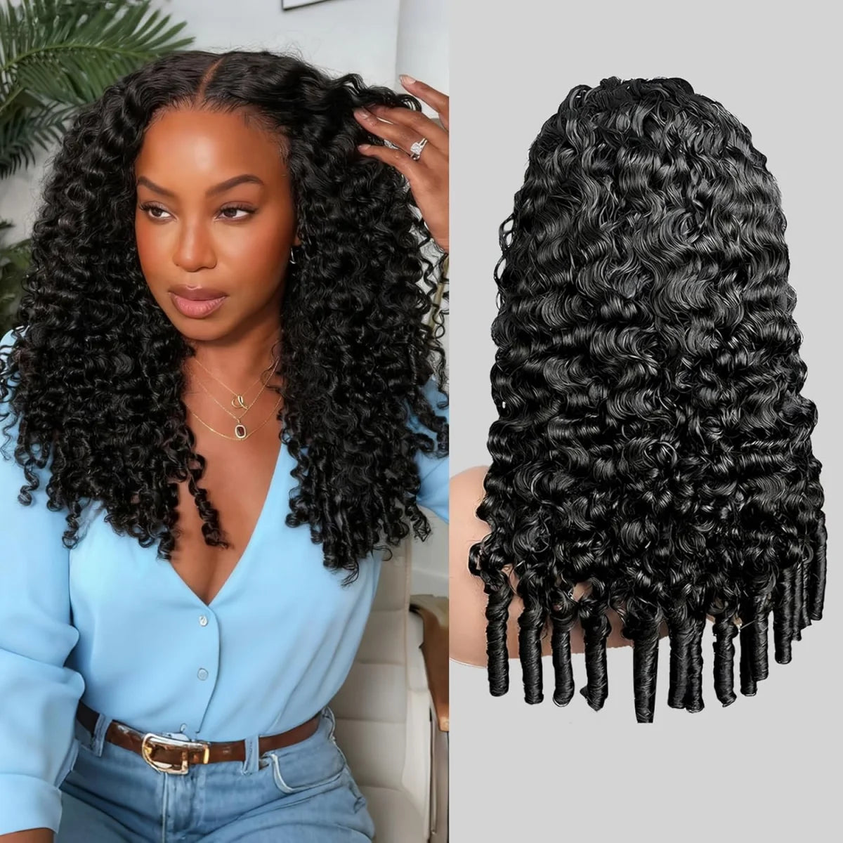 Burmese Curly Deep Wave HD Lace Front Wig