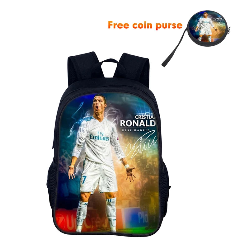 Ronaldo CR Football Star School Backpack