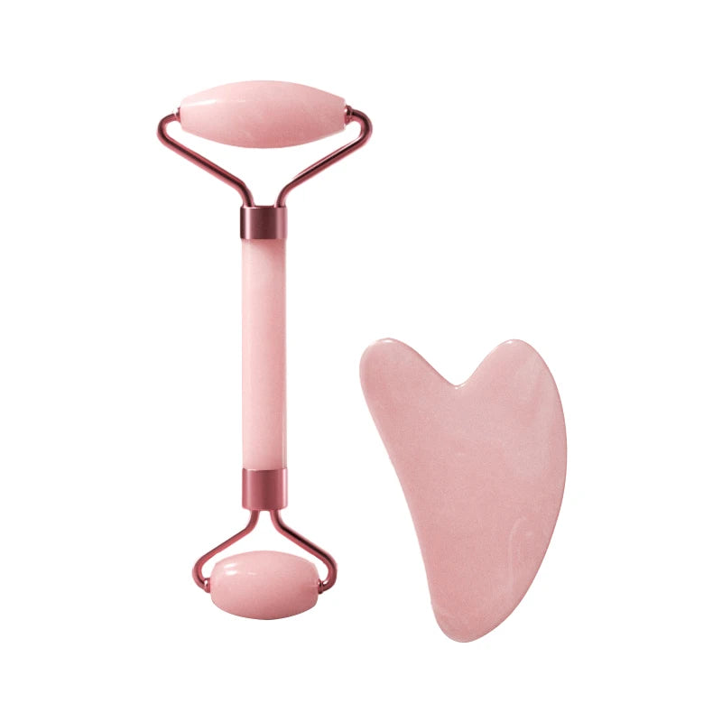 Rose Quartz Face Roller & Gua Sha Set