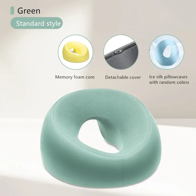 Face Down Prone Pillow — Memory Foam Beauty Headrest