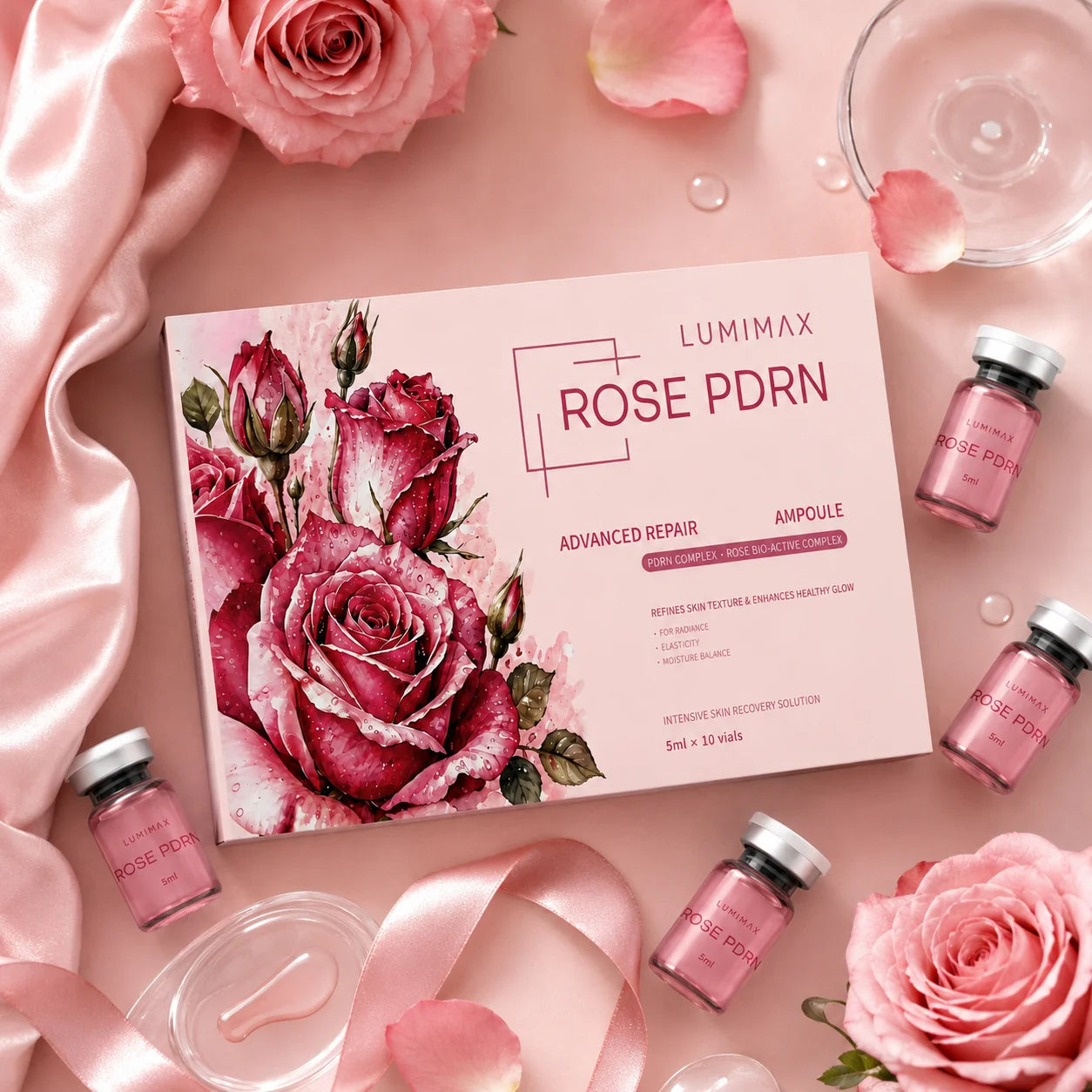 Rose PDRN Collagen Serum — Korean Skincare Essence