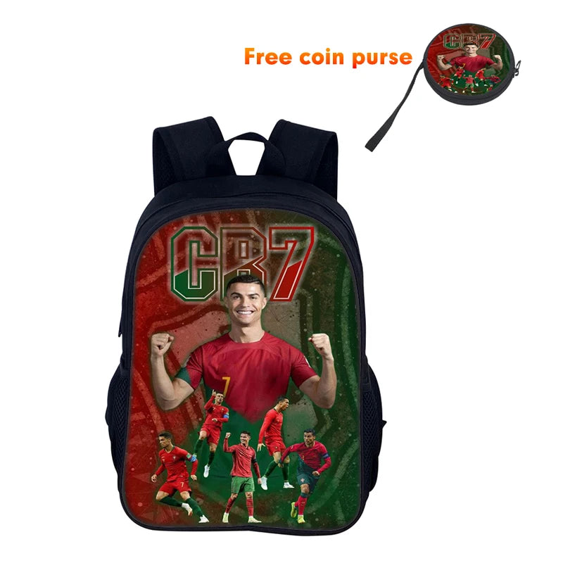 Ronaldo CR Football Star School Backpack