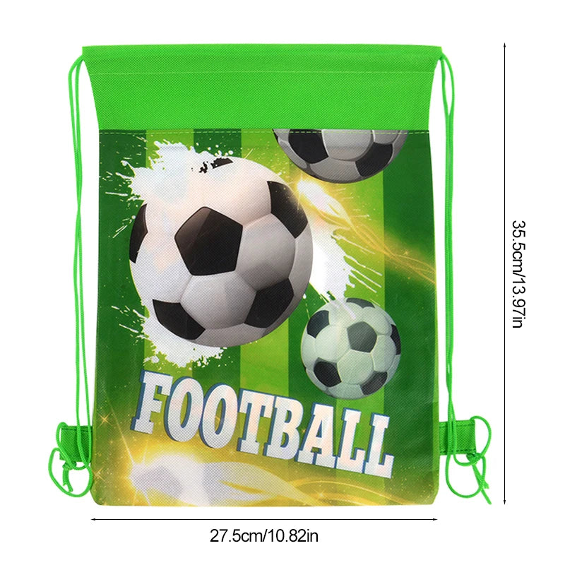 Football Drawstring Gift Bags — 10/20 Pack