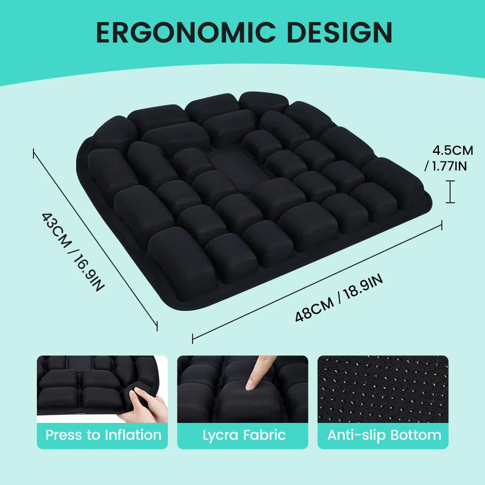 Inflatable 3D Ergonomic Seat Cushion