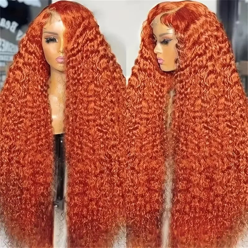 Brazilian Deep Wave Ginger Lace Front Wig