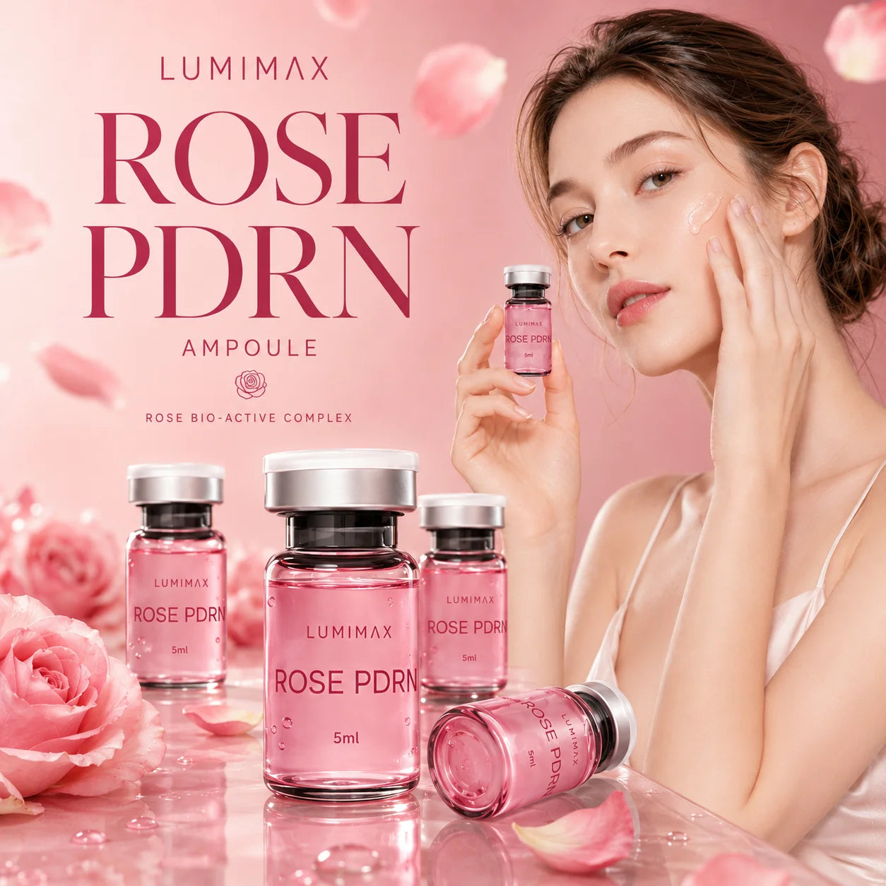 Rose PDRN Collagen Serum — Korean Skincare Essence
