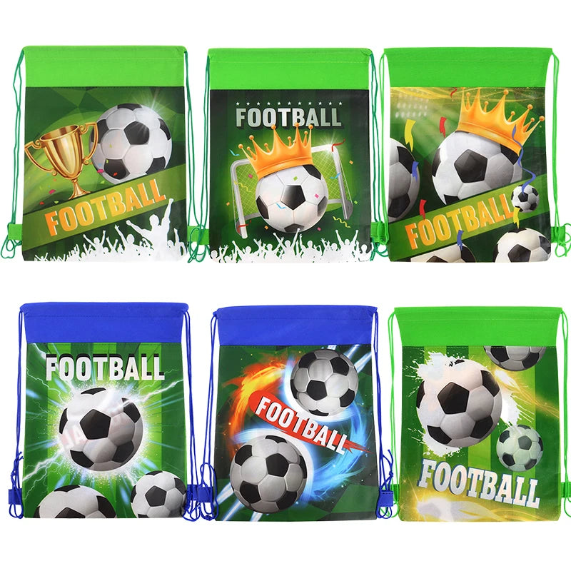 Football Drawstring Gift Bags — 10/20 Pack