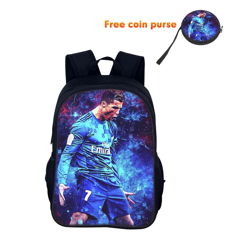 Ronaldo CR Football Star School Backpack