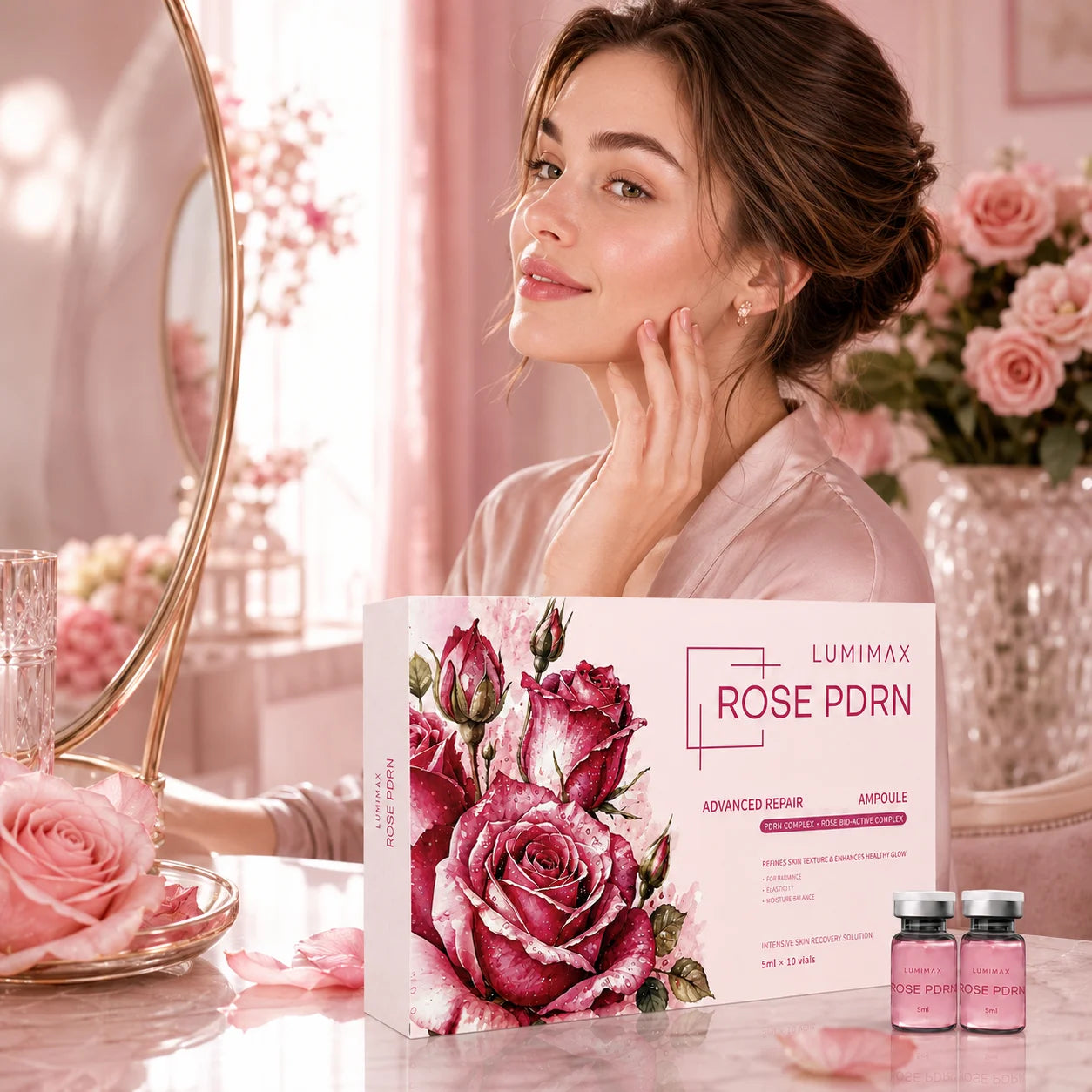 Rose PDRN Collagen Serum — Korean Skincare Essence