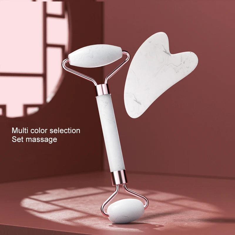 Rose Quartz Gua Sha Stone — Heart Shaped