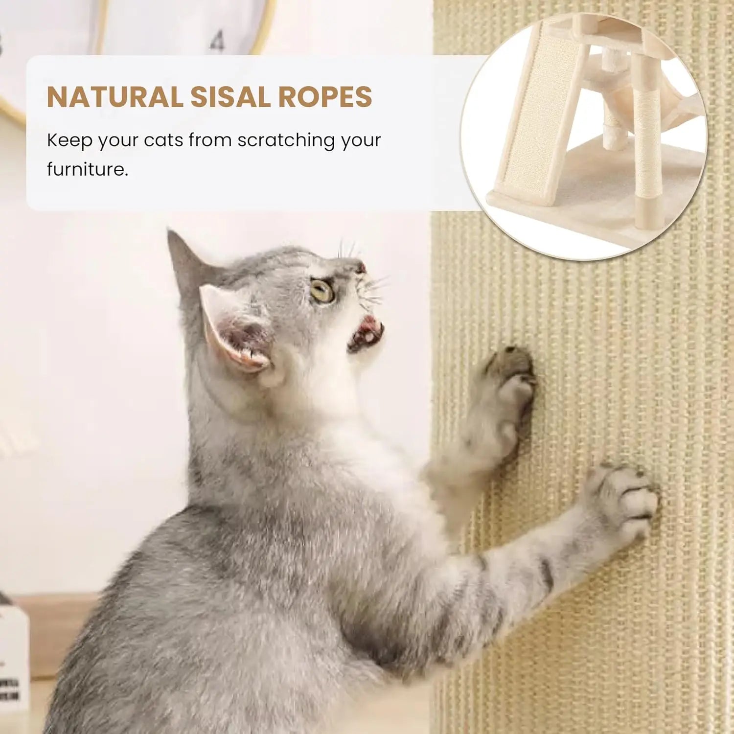65-Inch Indoor Cat Tree Tower — Multi-Level Plush Perches
