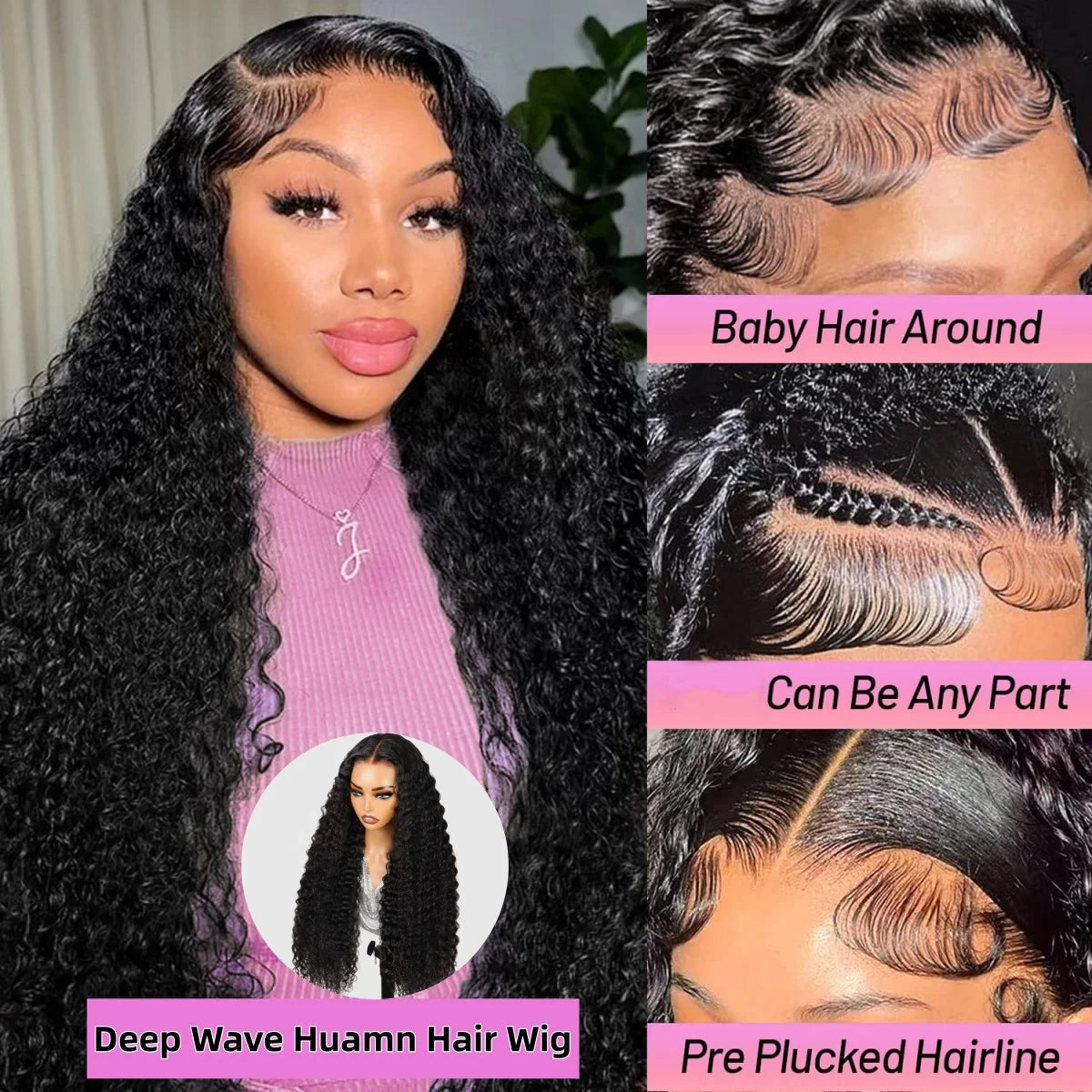 Burmese Curly Deep Wave HD Lace Front Wig