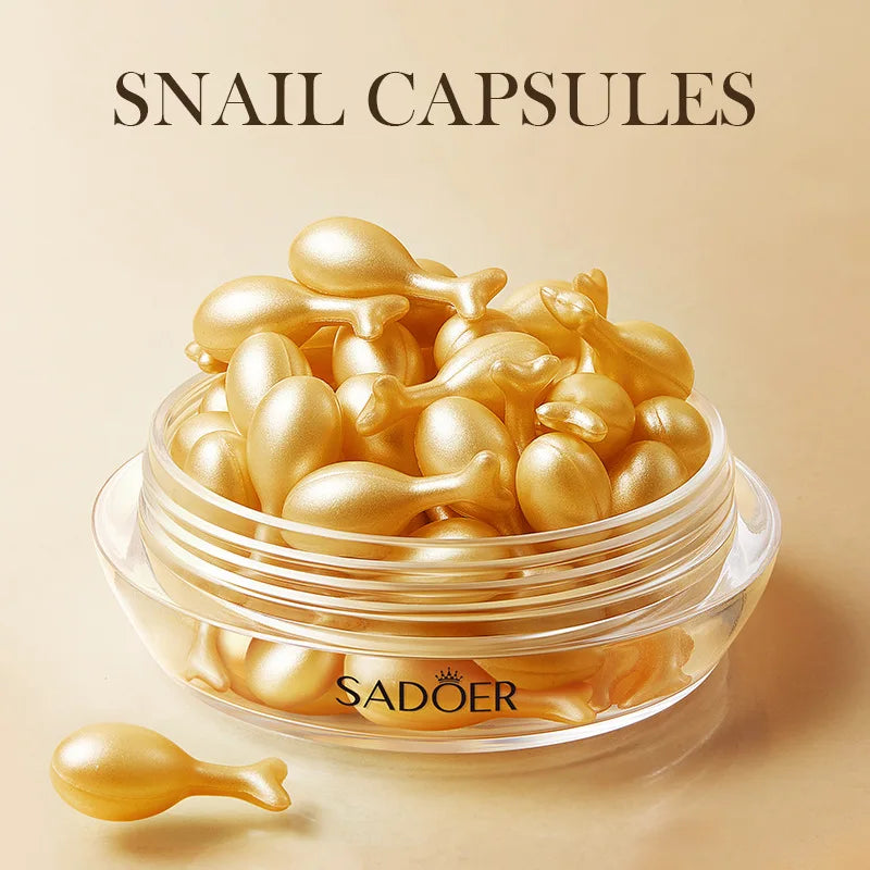 SADOER Rose & Snail Dual Face Serum Capsules — 30pcs