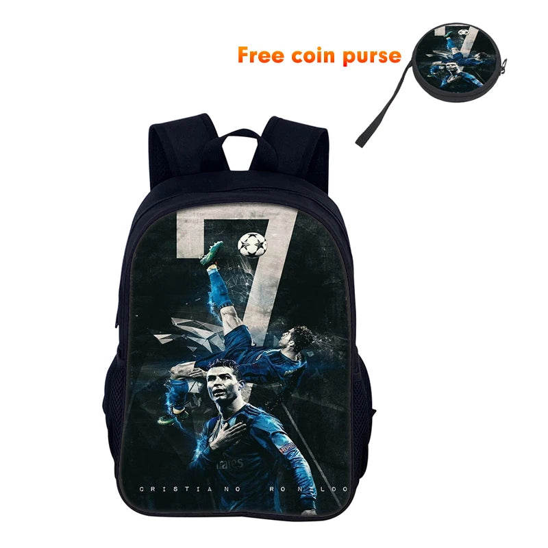 Ronaldo CR Football Star School Backpack