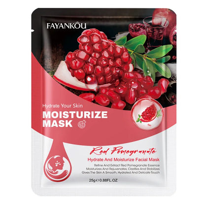 Fruit Facial Sheet Masks — 10pcs Moisturising &amp; Brightening