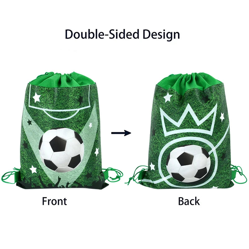 Football Drawstring Gift Bags — 10/20 Pack
