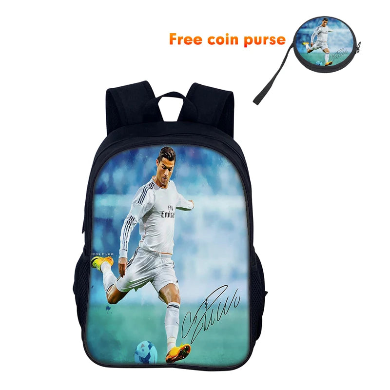 Ronaldo CR Football Star School Backpack