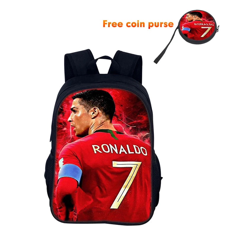 Ronaldo CR Football Star School Backpack
