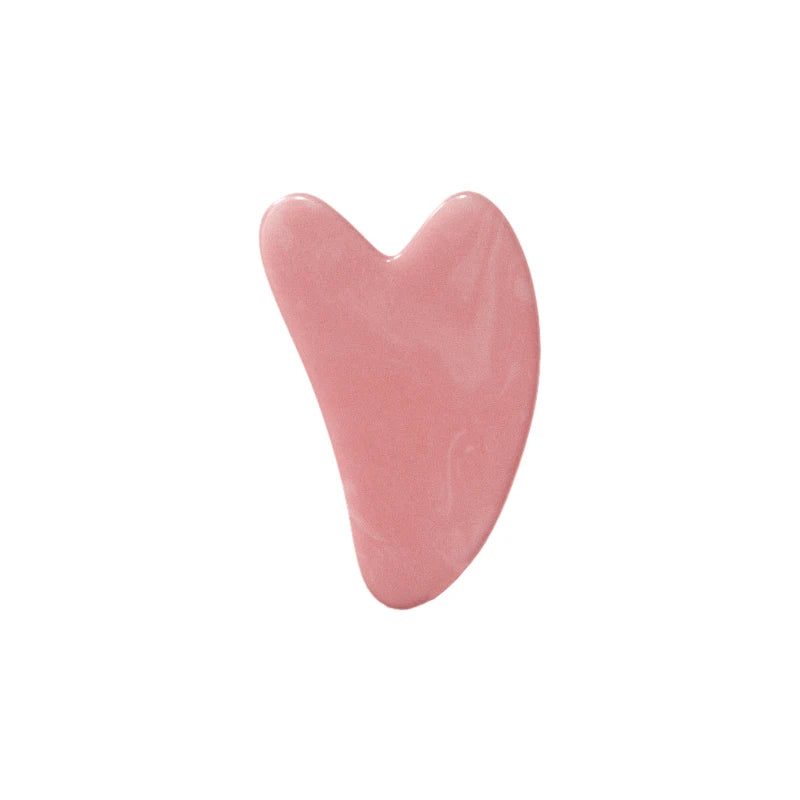 Rose Quartz Gua Sha Stone — Heart Shaped