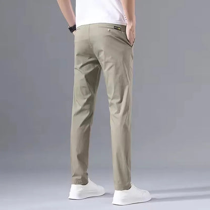 2025 Spring Autumn Thin Slim Men Casual Pants Classic Business Cotton Stretch Golf Trousers Korean Fashion Male Clothing Pants