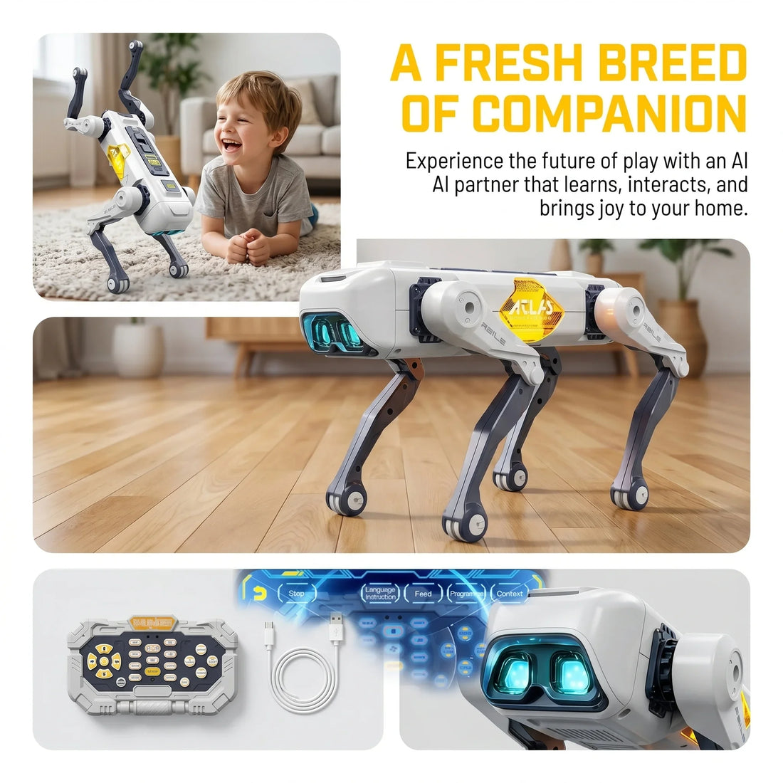 AI Smart Robot Dog — Voice &amp; App Control