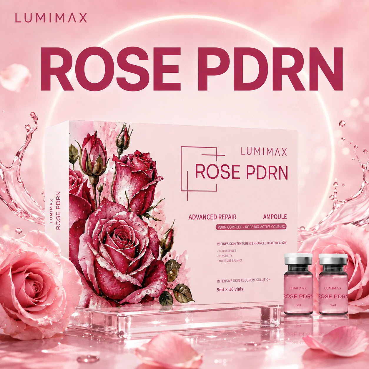 Rose PDRN Collagen Serum — Korean Skincare Essence