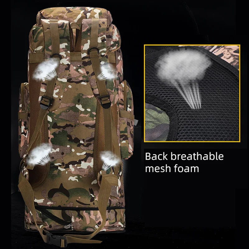 100L Outdoor Camping &amp; Hiking Backpack