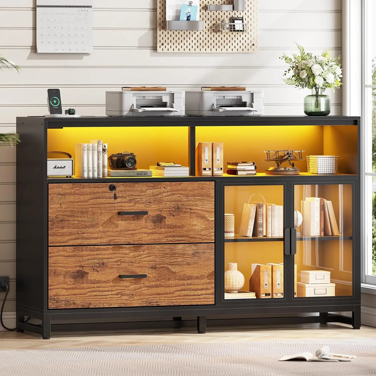2-Drawer Lockable Filing Cabinet — Home Office