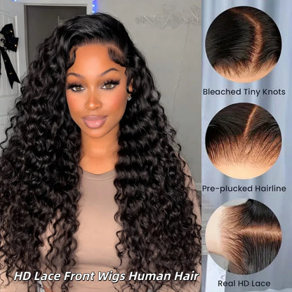 Burmese Curly Deep Wave HD Lace Front Wig