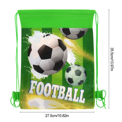 Football Drawstring Gift Bags — 10/20 Pack