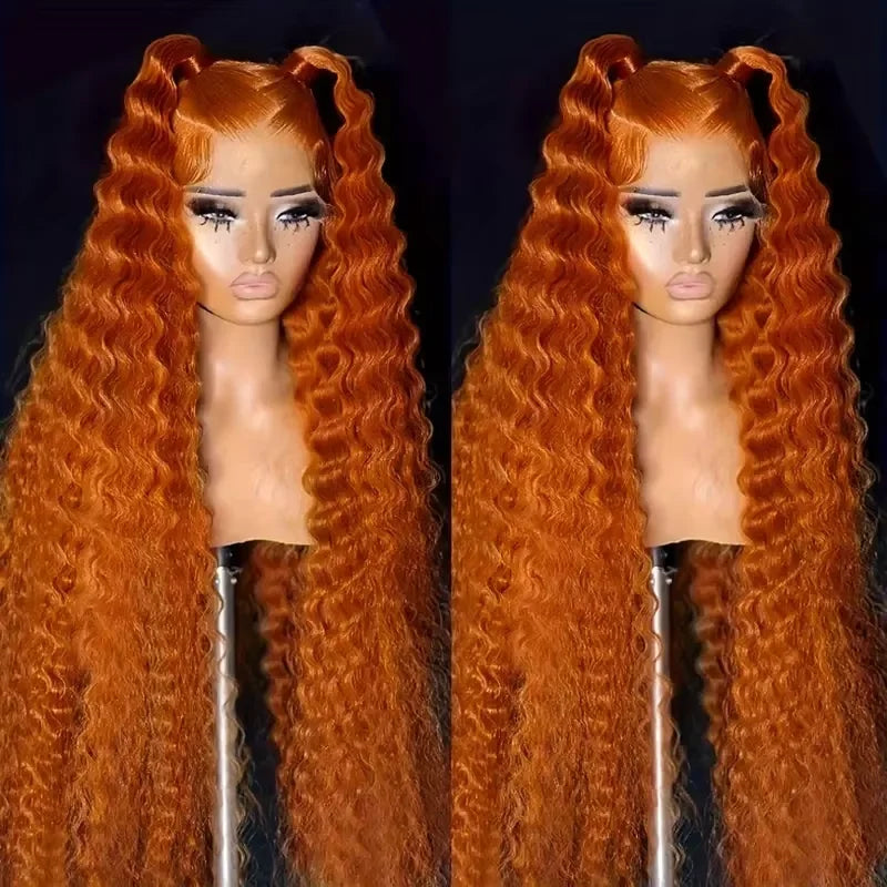 Brazilian Deep Wave Ginger Lace Front Wig