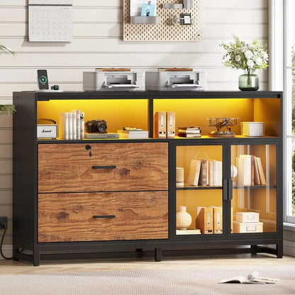 2-Drawer Lockable Filing Cabinet — Home Office