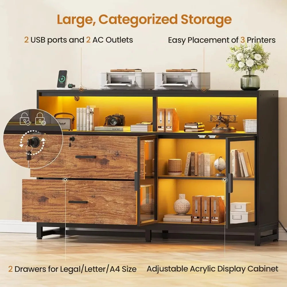2-Drawer Lockable Filing Cabinet — Home Office