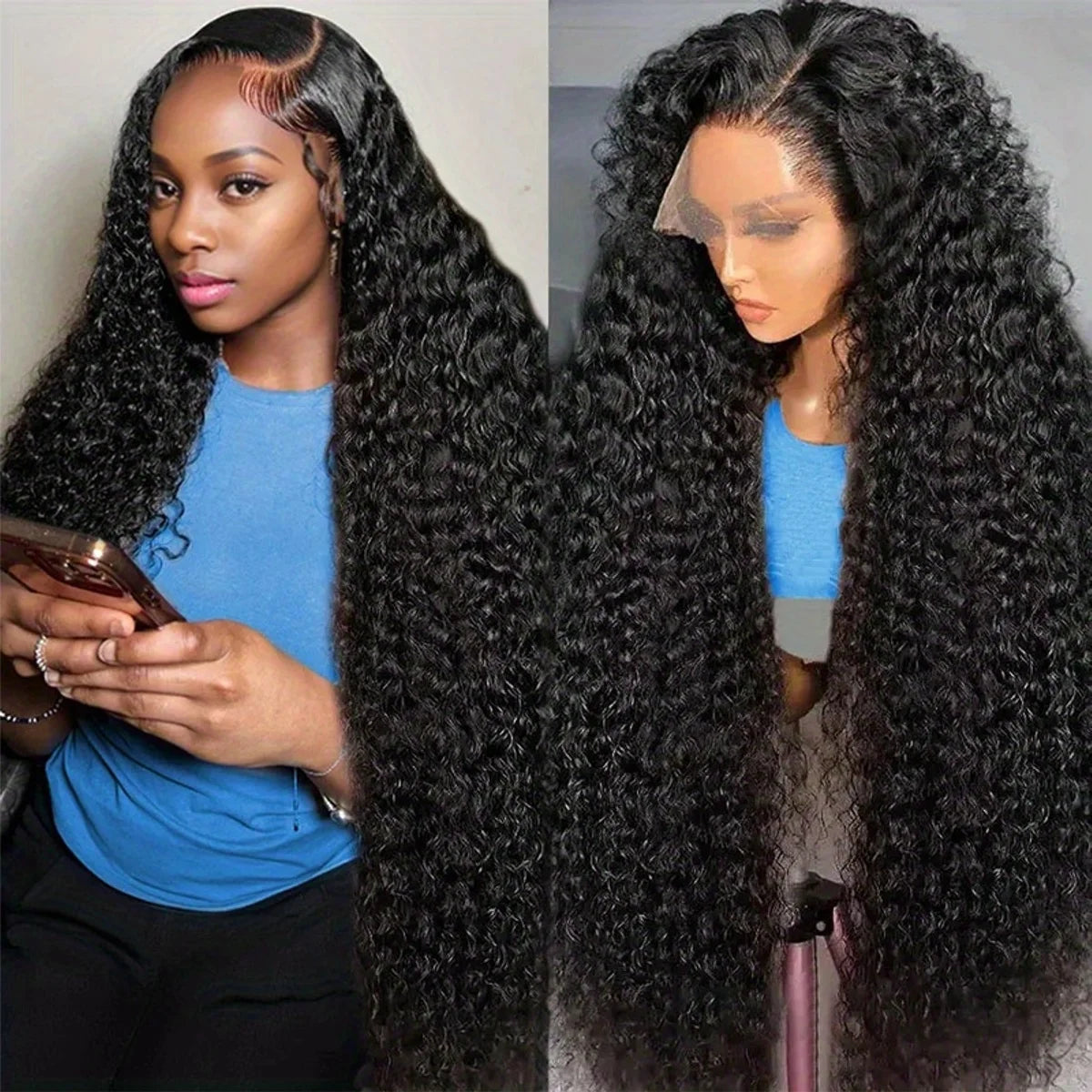 Burmese Curly Deep Wave HD Lace Front Wig
