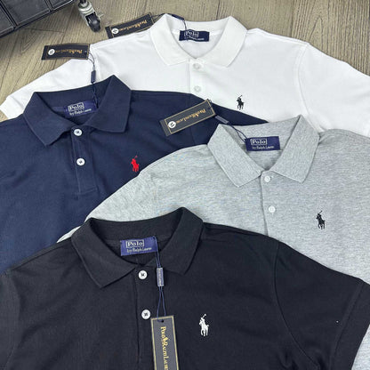 Cotton Embroidered Short-Sleeve Polo Shirt For Men And Women