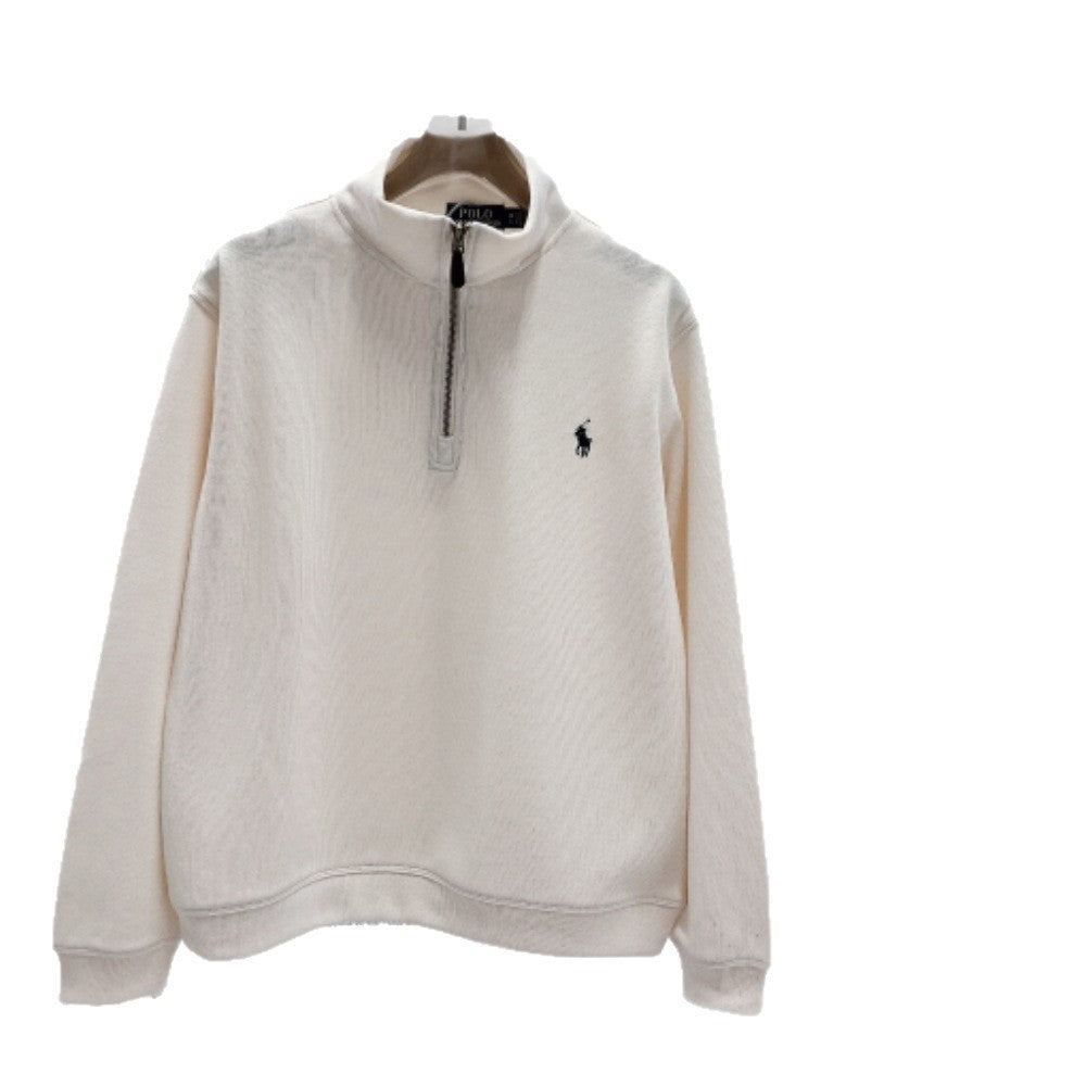 Cotton Retro Style Half-zip Sweater Long-sleeved Sweatshirt Men&amp;