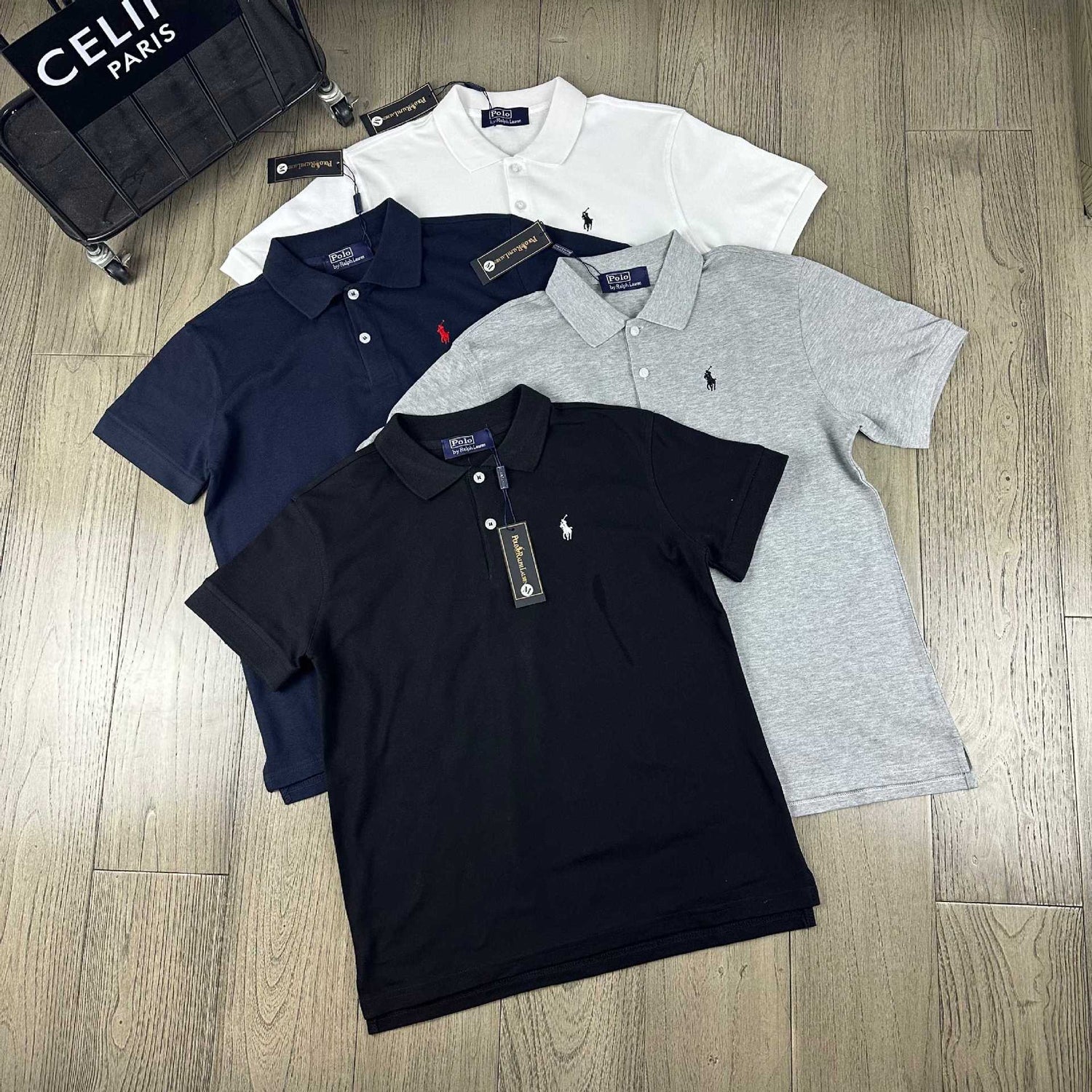 Cotton Embroidered Short-Sleeve Polo Shirt For Men And Women