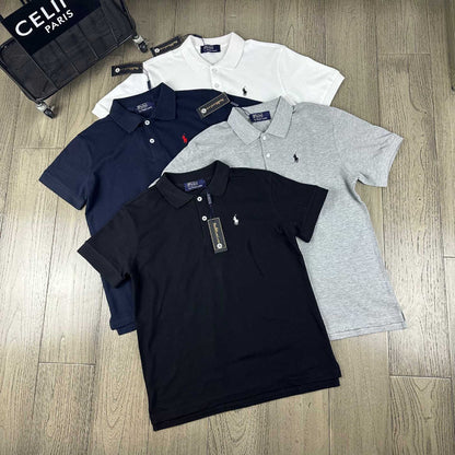 Cotton Embroidered Short-Sleeve Polo Shirt For Men And Women