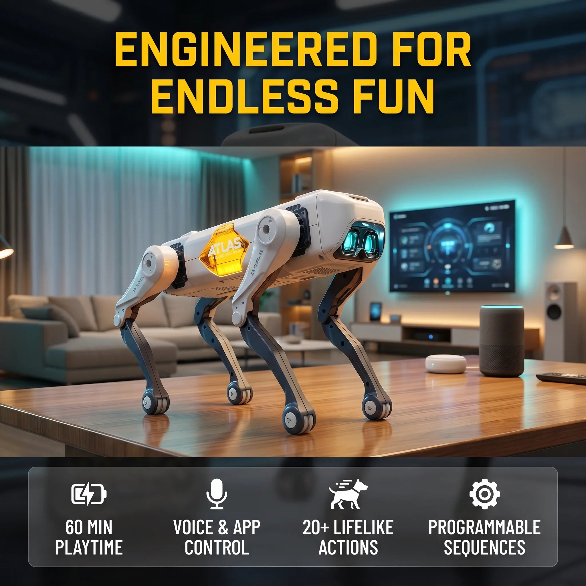 AI Smart Robot Dog — Voice &amp; App Control