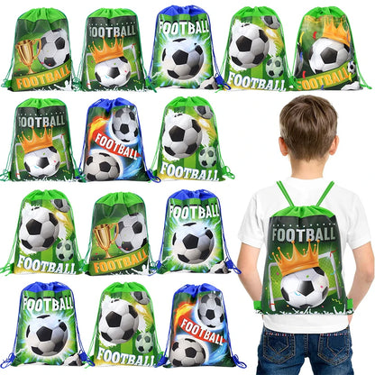 Football Drawstring Gift Bags — 10/20 Pack
