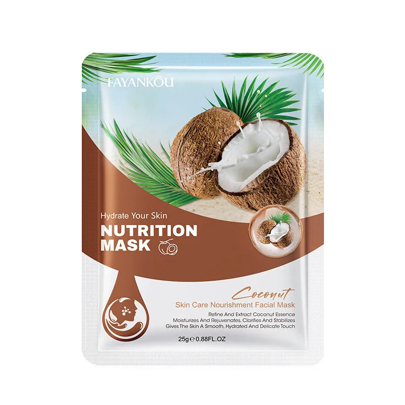 Fruit Facial Sheet Masks — 10pcs Moisturising &amp; Brightening