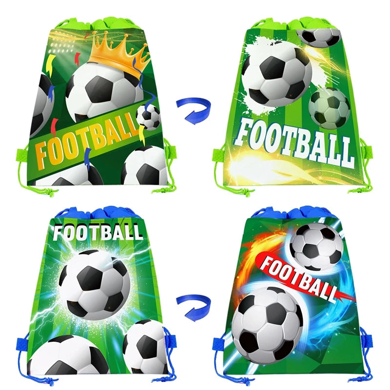 Football Drawstring Gift Bags — 10/20 Pack