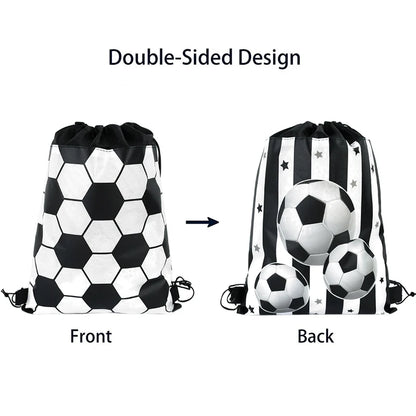 Football Drawstring Gift Bags — 10/20 Pack