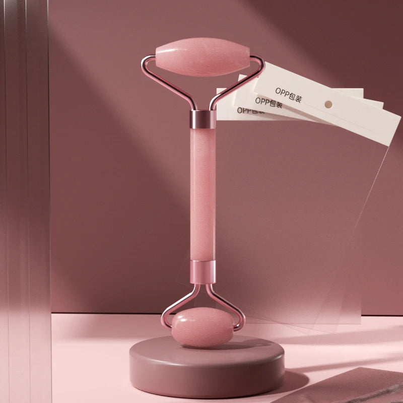 Rose Quartz Face Roller &amp; Gua Sha Set