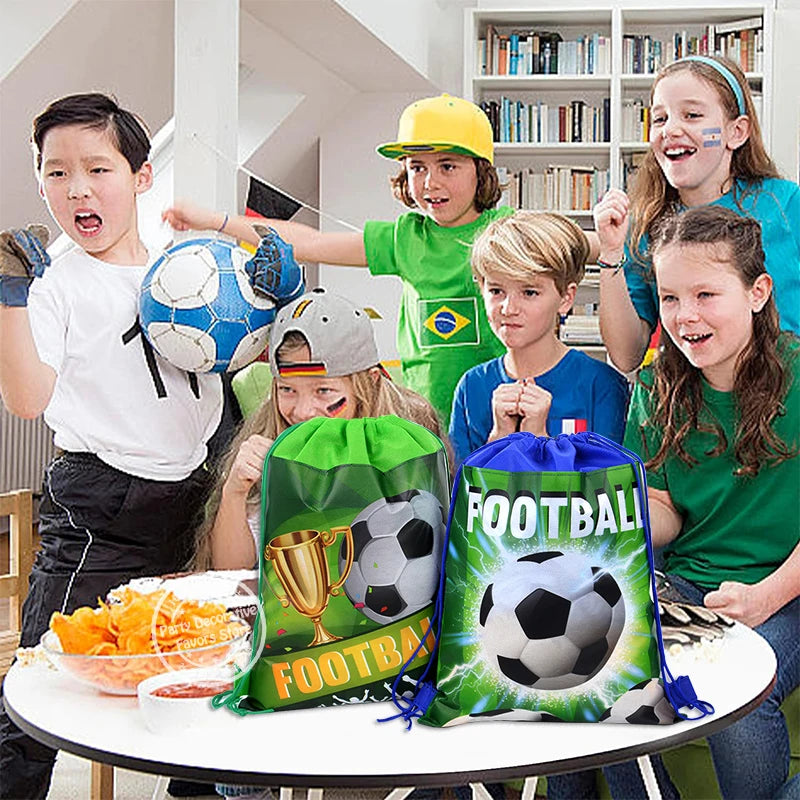Football Drawstring Gift Bags — 10/20 Pack