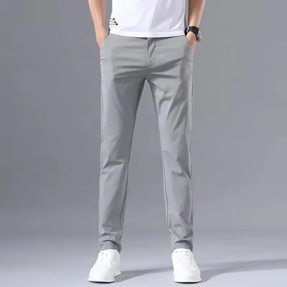 2025 Spring Autumn Thin Slim Men Casual Pants Classic Business Cotton Stretch Golf Trousers Korean Fashion Male Clothing Pants