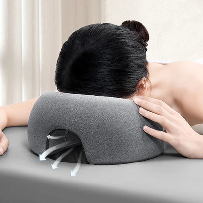 Face Down Prone Pillow — Memory Foam Beauty Headrest