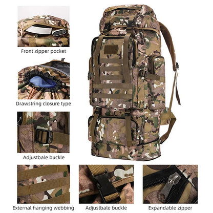 100L Outdoor Camping &amp; Hiking Backpack