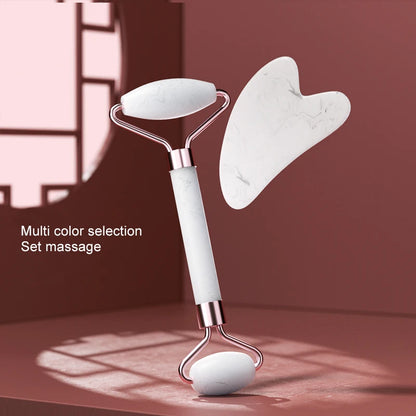 Rose Quartz Face Roller &amp; Gua Sha Set